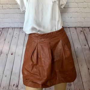 Tan Faux Leather skirt